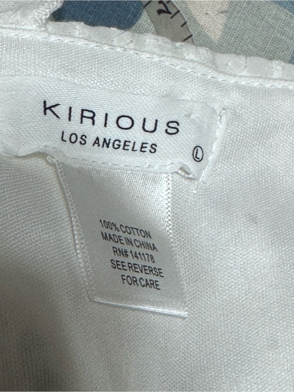 Kirious Los Angeles Floral Eyelet Embroidered Crop Top L White Cottagecore - Picture 6 of 8